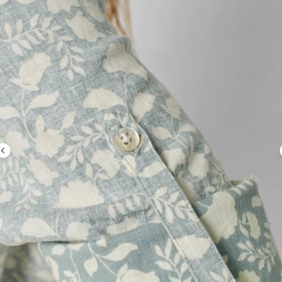 Faherty Penelope Dress Linen Blend Floral Print 3/4 Sleeve Sheath Dress | Size S - Picture 5 of 16